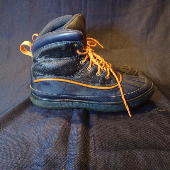 Men's NIKE ACG WOODSIDE II Boots  Dark Obsidian Grey Orange, Sz 10 Waterproof - Picture 1 of 8